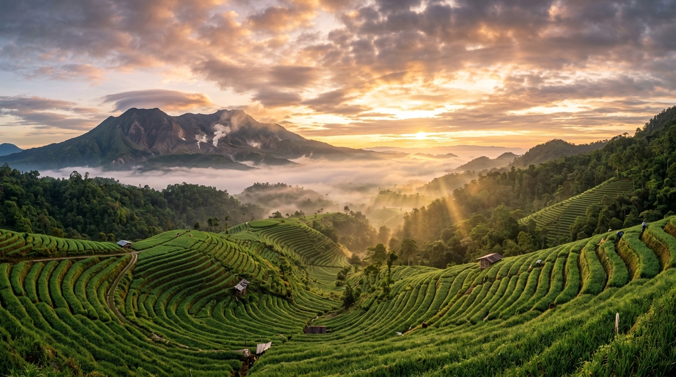 Perkebunan Lereng Gunung Papandayan Garut